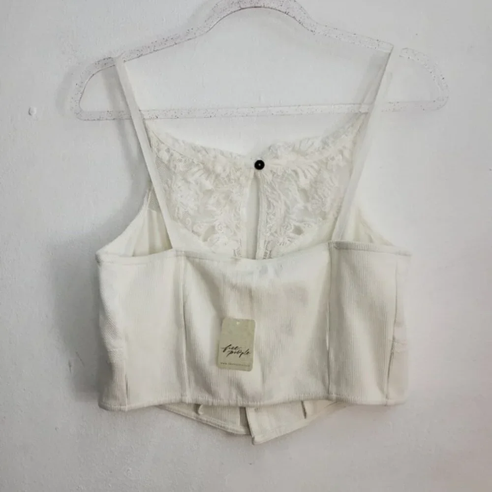 NEW Free People Have My Heart Cropped Tank Top
